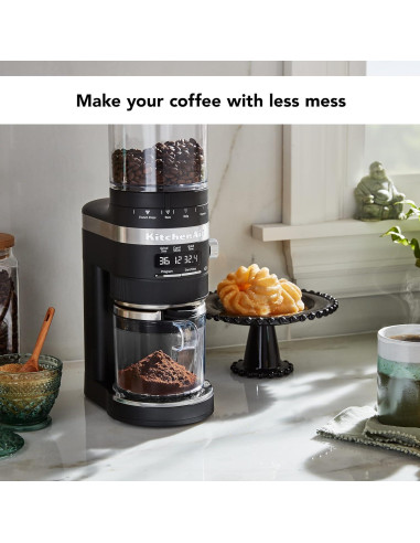 Molino de Café KitchenAid KCG8433 Negro Mate 283g