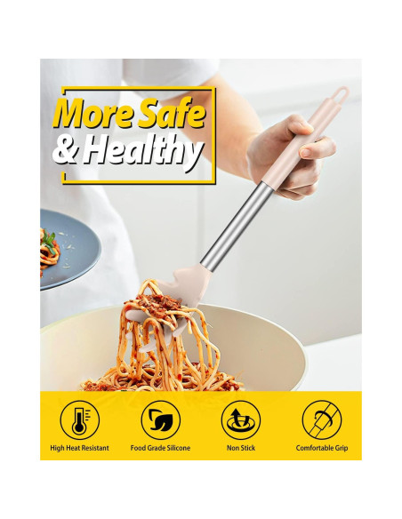 Juego de Cuchara y Cucharón de Silicona BUNDLEPRO 2 Piezas