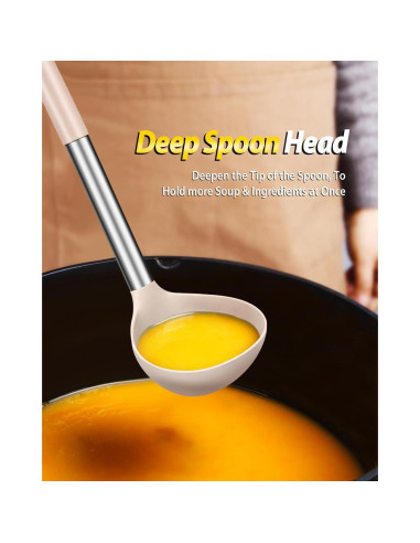 Juego de Cuchara y Cucharón de Silicona BUNDLEPRO 2 Piezas