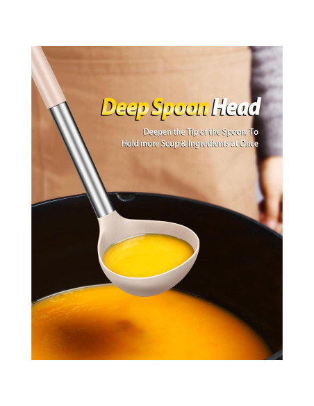 Juego de Cuchara y Cucharón de Silicona BUNDLEPRO 2 Piezas