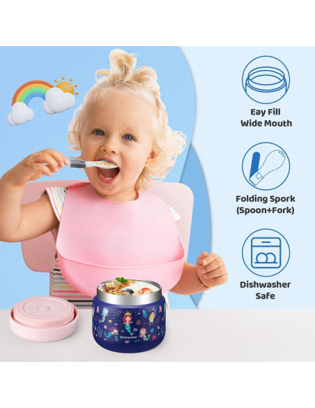 Termo Aislado para Comida 9oz DIGJUPER Sirena con Bolsa