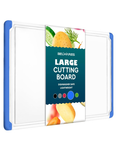 Tabla de Cortar Grande Belwares Azul Antideslizante 45x30 cm