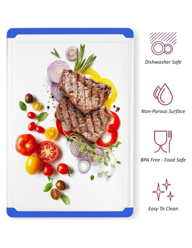 Tabla de Cortar Grande Belwares Azul Antideslizante 45x30 cm