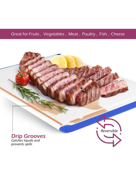 Tabla de Cortar Grande Belwares Azul Antideslizante 45x30 cm Tabla de Cortar Grande Belwares Azul Antideslizante 45x30 cm