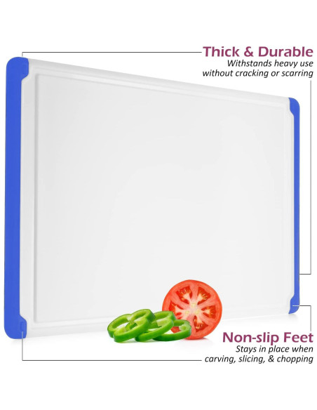 Tabla de Cortar Grande Belwares Azul Antideslizante 45x30 cm Tabla de Cortar Grande Belwares Azul Antideslizante 45x30 cm