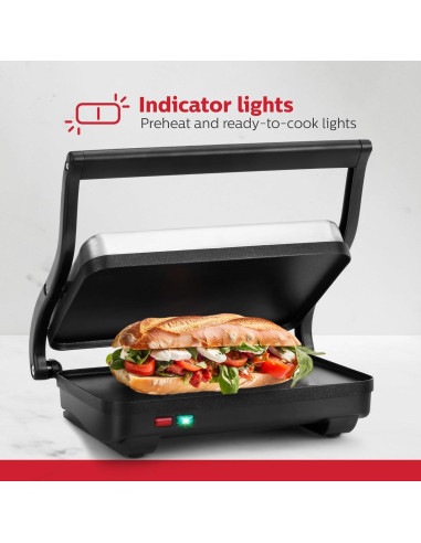 Plancha Eléctrica Holstein Housewares para Sándwiches 31.4x15.2cm