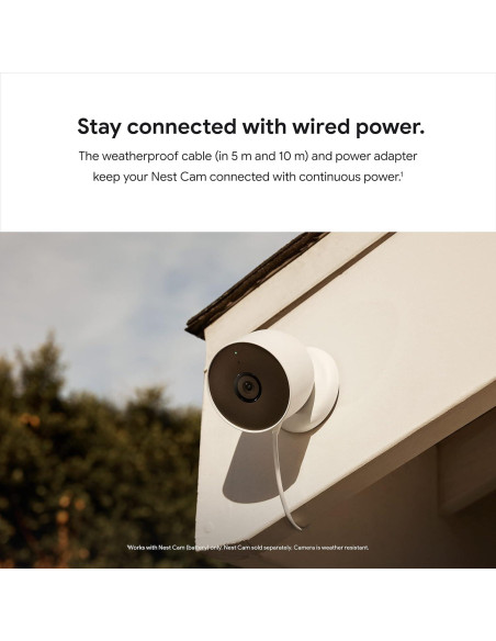 Cable a prueba de clima Google Nest Cam Batería 10m IP67