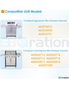 Emisores de Acero Inoxidable 17" Charbroil G533-2200-W1 2