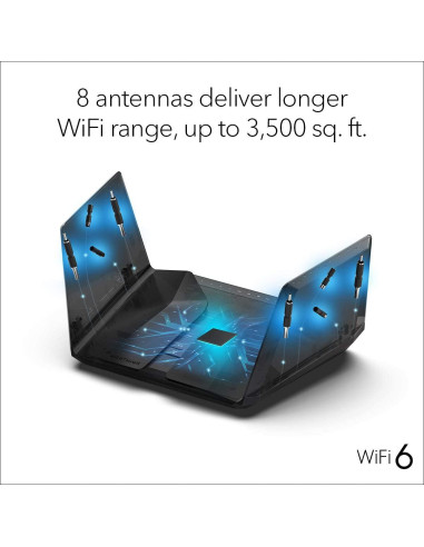Router NETGEAR Nighthawk AX6000 Doble Banda 12 Flujos 325 m