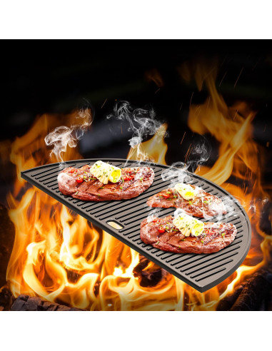 Plancha Reversible de Hierro Fundido BBQ-PLUS 45.72x22.86cm