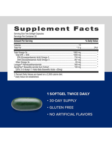 GNC Aceite de Pescado Triple Fuerza 1000mg Omega 3 Articulaciones