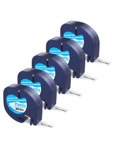 Cinta de Etiquetas Plástica Blanca 12mm 5 Unidades Dymo