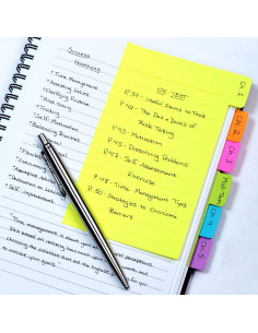 Notas Adhesivas Divisorias Redi-Tag, 120 Hojas Rayadas 10.16x15.24cm 2