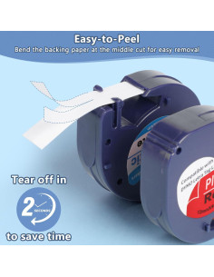 Cinta de Etiquetas Plástica Blanca 12mm 5 Unidades Dymo 2