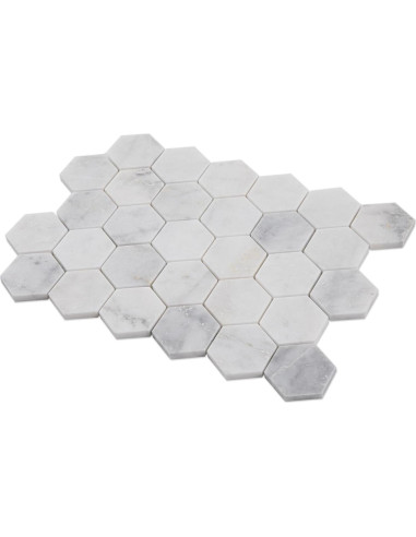 Azulejo Mosaico Hexagonal Lovdeco Bianco Orion 5 Hojas 0.32 m