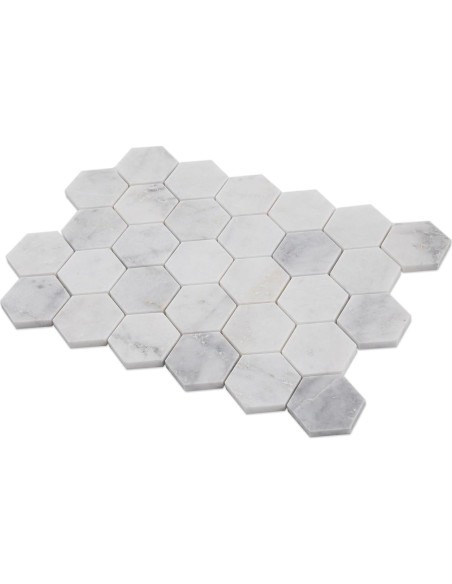 Azulejo Mosaico Hexagonal Lovdeco Bianco Orion 5 Hojas 0.32 m Azulejo Mosaico Hexagonal Lovdeco Bianco Orion 5 Hojas 0.32 m