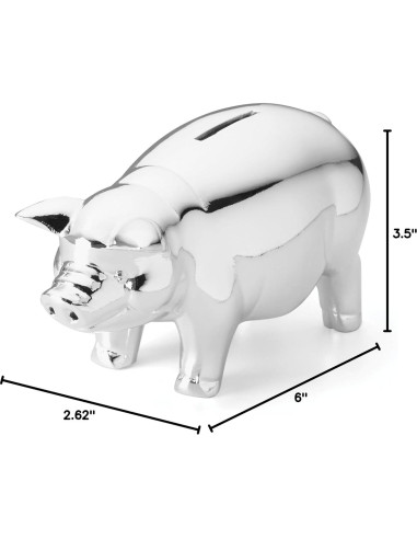 Alcancía Clásica Reed & Barton 894412 Cerdito Metálico