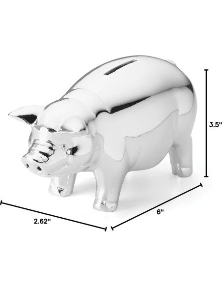 Alcancía Clásica Reed & Barton 894412 Cerdito Metálico
