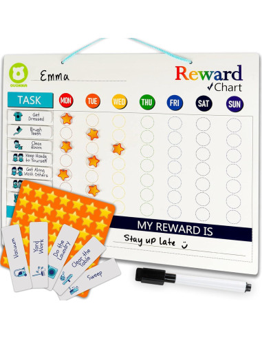 Tabla de Comportamiento Magnética QUOKKA para Niños 43x33cm