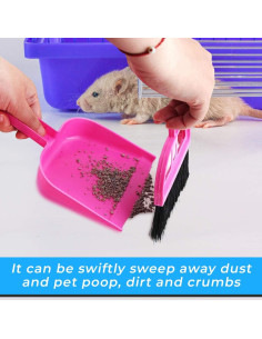 Juego de Escoba y Recogedor Mini 2 Brothers Rosa 19.5x13 cm 2