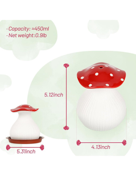 Regadera de Cerámica Flenpptly en Forma de Hongo 0.6 kg