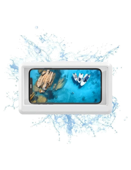 Soporte para teléfono de ducha impermeable Xbanya 360 blanco