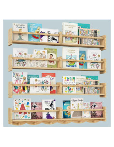 Estantería Flotante para Niños Dixryaus 86 cm Madera Clara