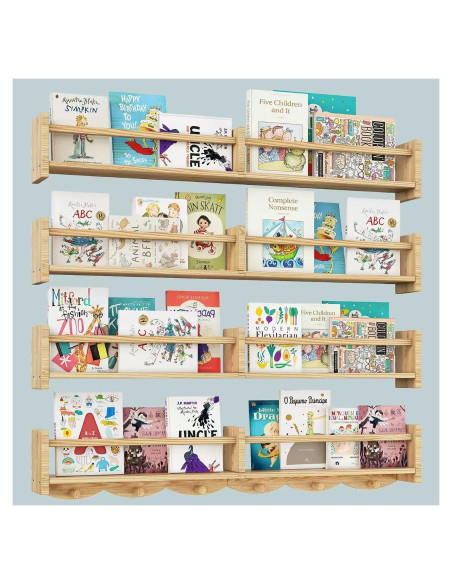 Estantería Flotante para Niños Dixryaus 86 cm Madera Clara