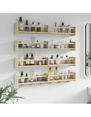 Estantería Flotante para Niños Dixryaus 86 cm Madera Clara