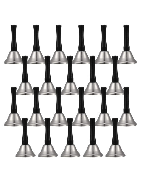 24 Campanas de Mano Boao Acero y Madera 0.5 kg