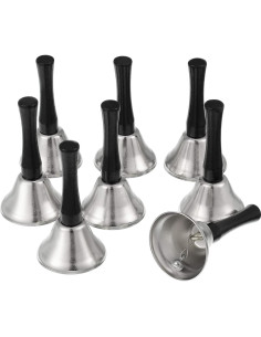 24 Campanas de Mano Boao Acero y Madera 0.5 kg 2