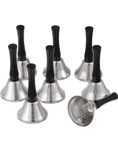 24 Campanas de Mano Boao Acero y Madera 0.5 kg