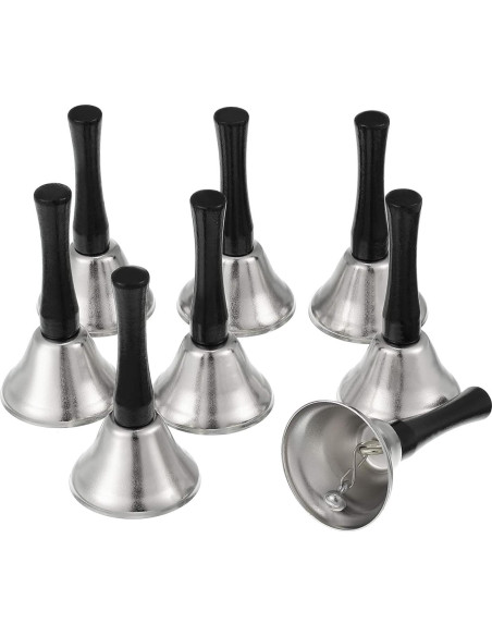 24 Campanas de Mano Boao Acero y Madera 0.5 kg