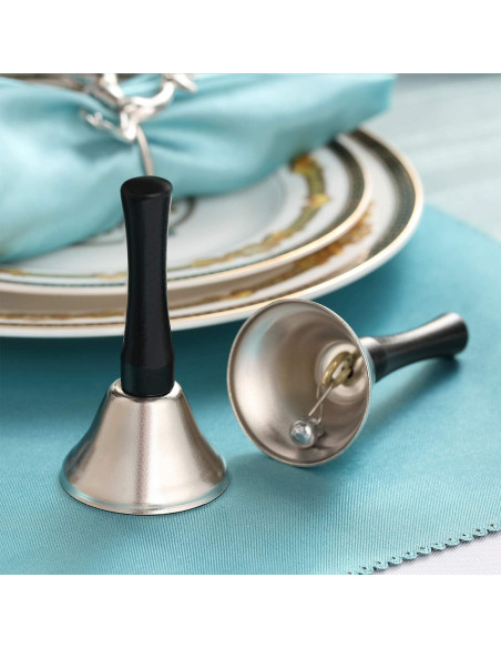 24 Campanas de Mano Boao Acero y Madera 0.5 kg