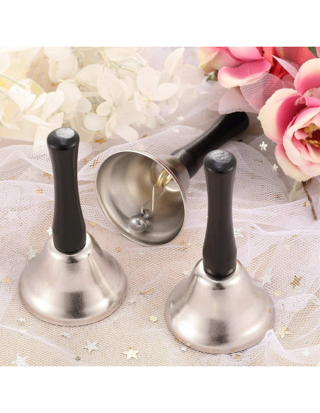 24 Campanas de Mano Boao Acero y Madera 0.5 kg