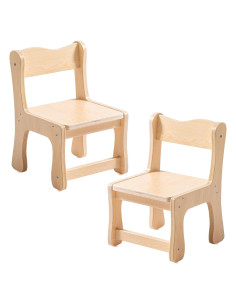 Sillas de Madera para Niños ROBOTIME - 2 Piezas, 27x28x43 cm
