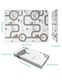 Alfombra de Juego FLAGAV 200x150cm - No Tóxica e Impermeable 2