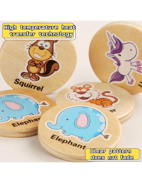 Juego de Memoria Educativo de Madera para Niños - 20 Piezas