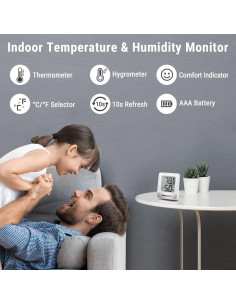 Higrómetro Digital ThermoPro TP49 - 3 Piezas, Interior/Exterior 2