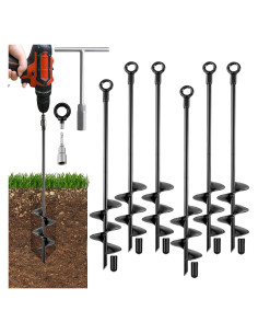 Ancla de Tierra COSDACE 45.72 cm Kit de 6 Pcs con Llave T