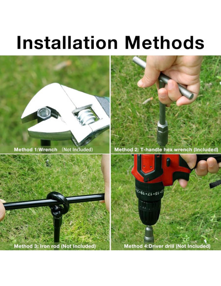 Ancla de Tierra COSDACE 45.72 cm Kit de 6 Pcs con Llave T