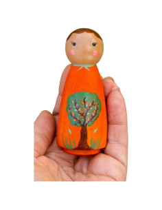 Juego de Muñecas de Perno de Madera Juguetes Montessori Otoño