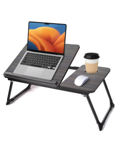 Mesa ajustable portátil Onejiafu para laptop y cama negra