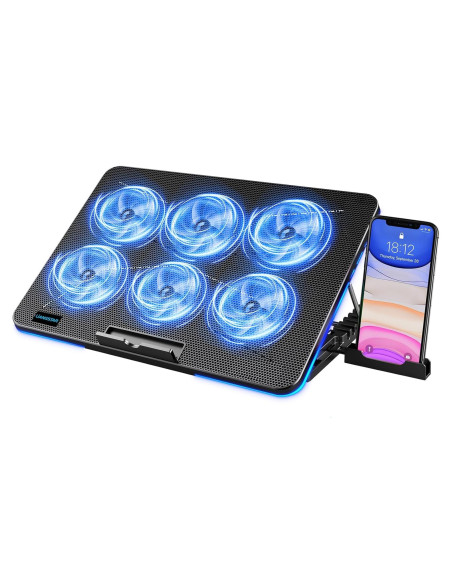 Base de Enfriamiento para Laptop LIANGSTAR 12-17" 6 Ventiladores