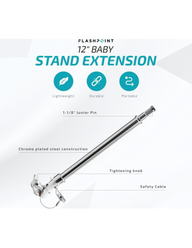 Extensión de Soporte Baby 30 cm Flashpoint - Acero Duradero