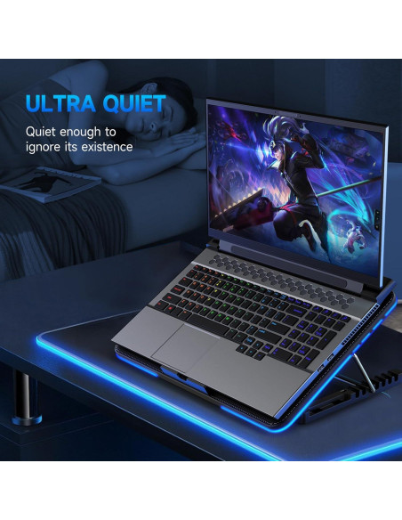 Base de Enfriamiento para Laptop LIANGSTAR 12-17" 6 Ventiladores