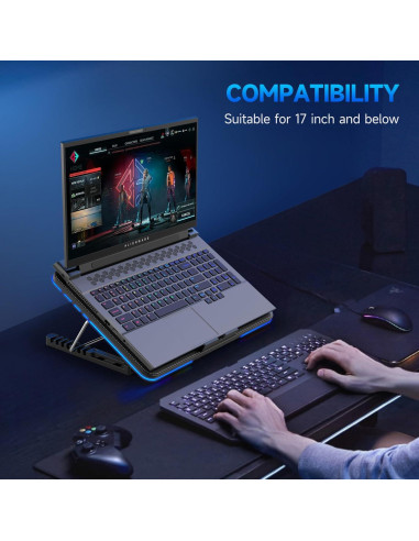 Base de Enfriamiento para Laptop LIANGSTAR 12-17" 6 Ventiladores