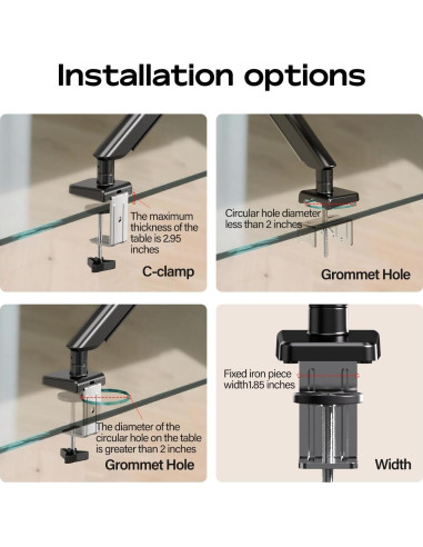 Soporte de Monitor Fulkun Articulado 17-32" Negro VESA 75x75/100x100