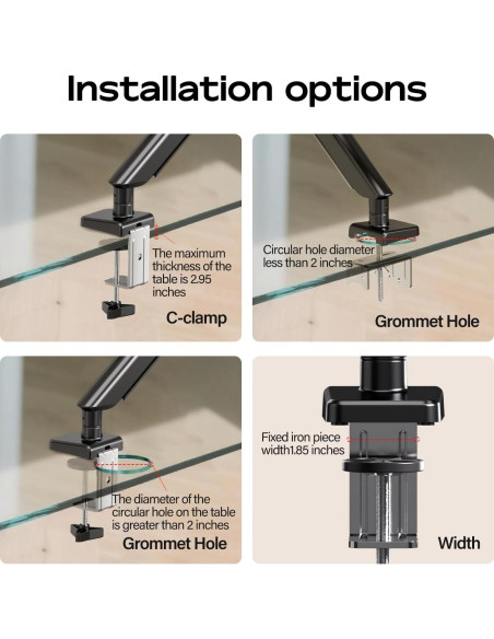 Soporte de Monitor Fulkun Articulado 17-32" Negro VESA 75x75/100x100