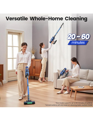 Aspiradora Inalámbrica BonePone V25 680W 60Kpa HEPA 1.5L